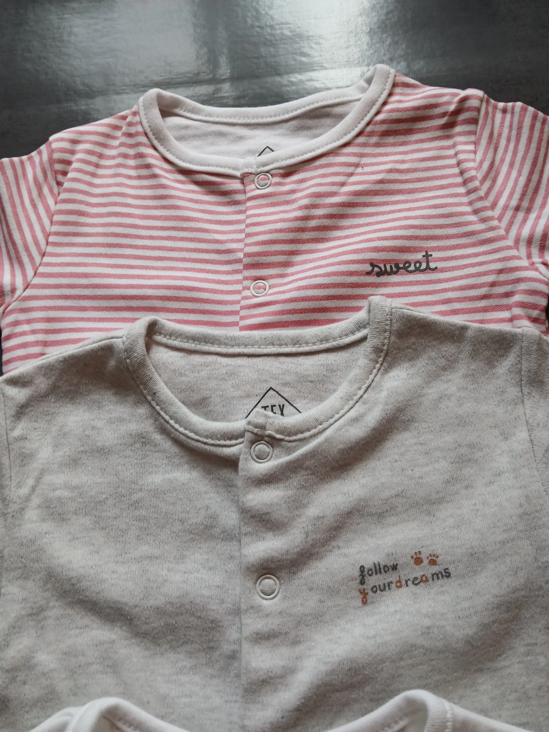 lote 3 macacões combishorts para menino tex baby 50 cm 0 meses – photo 2